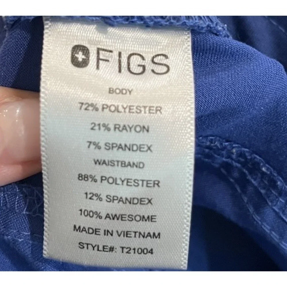 Figs Technical Collection Blue Kade Cargo Women's Scrubs Pants Size Medium‎